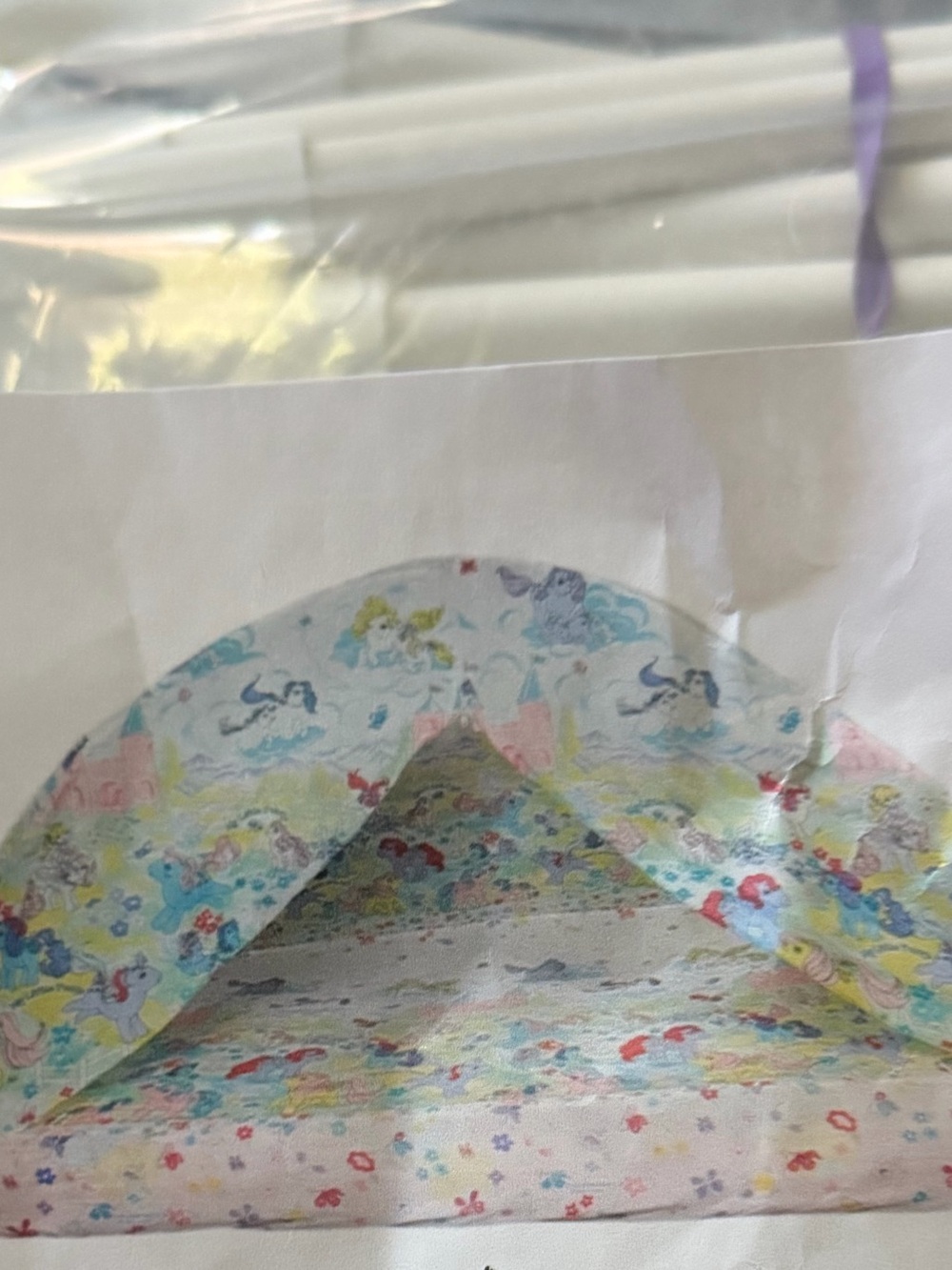 Vintage My Little Pony Pastel Castle & Ponies twin bed tent - Pink, Blue, Yellow - Picture 8 of 8